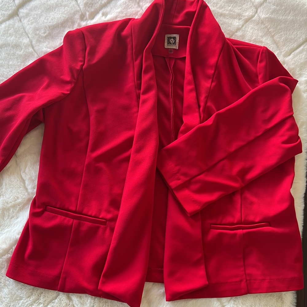 ANNE KLEIN RED BLAZER